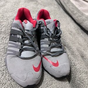 Nike Gray and Red Athletic Shoes